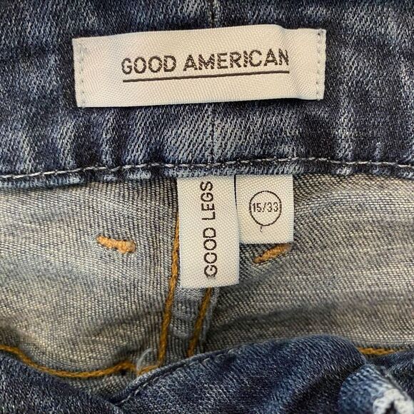 Good American Good Legs High Rise Stretch Blue 089 Jeans. Size 15/33 - Picture 3 of 13
